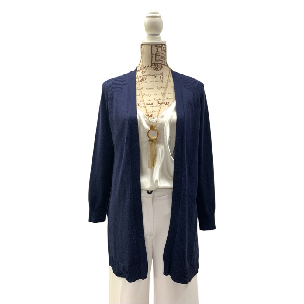 Verve Ami Deep Blue Open Cardigan Size L